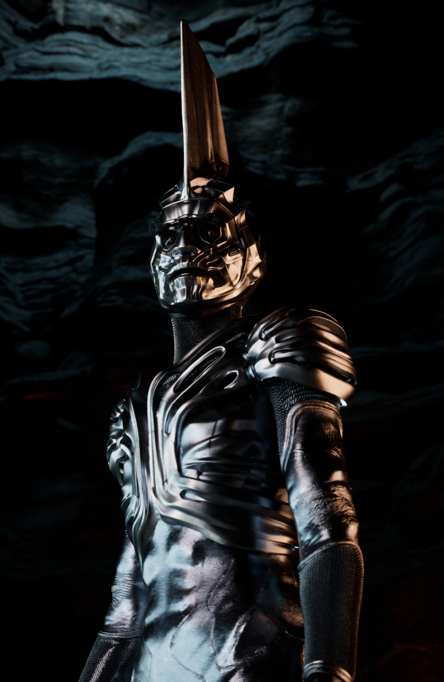 Kult character full-body rear