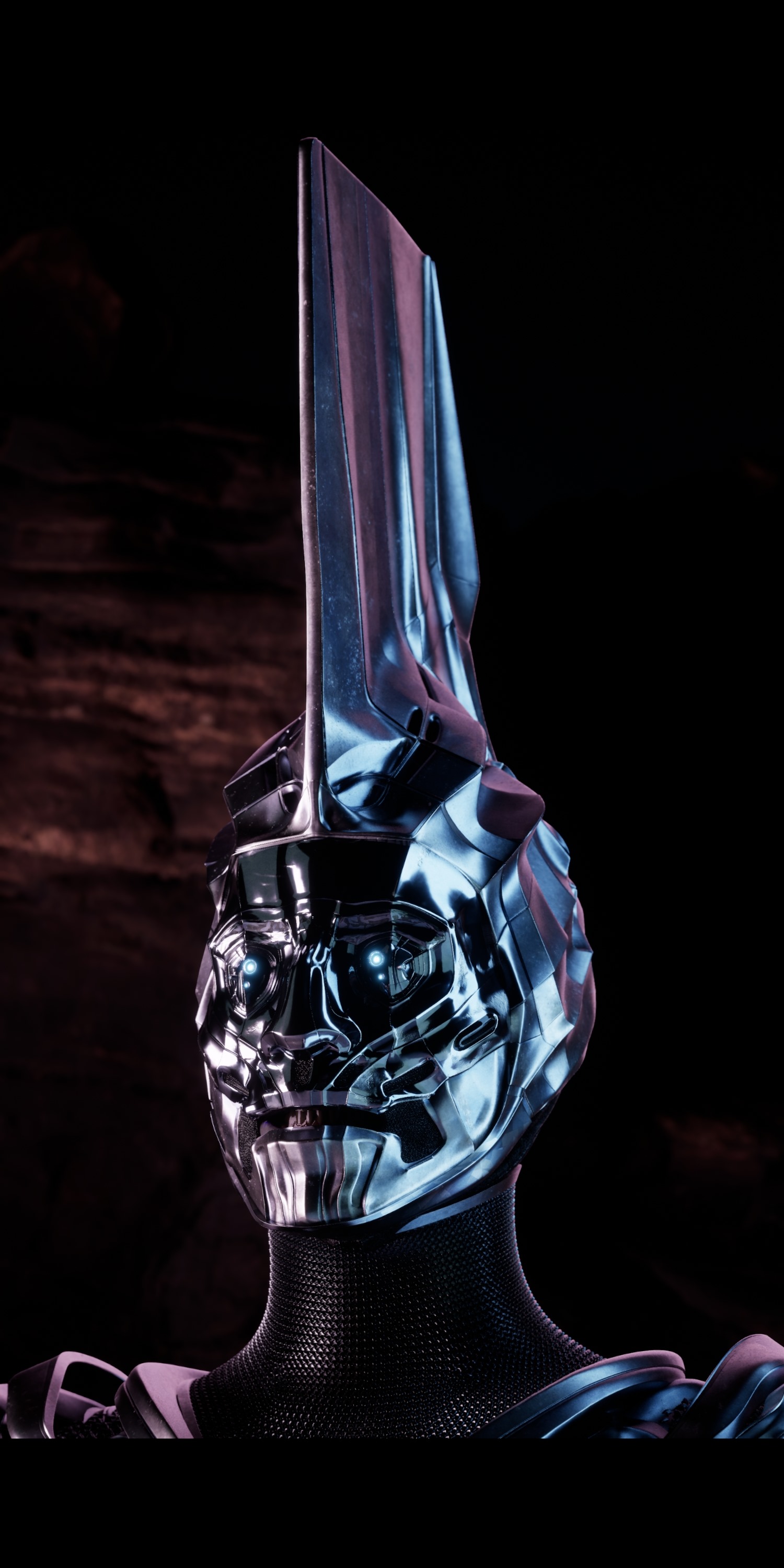 Kult character helmet close-up