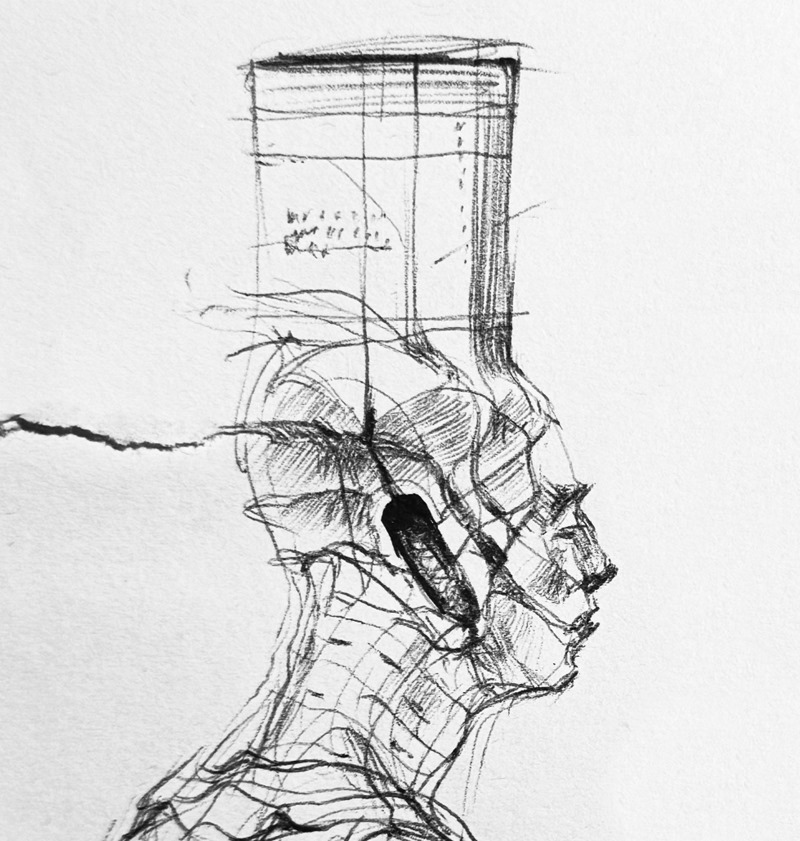 Sketching initial hand-drawn design