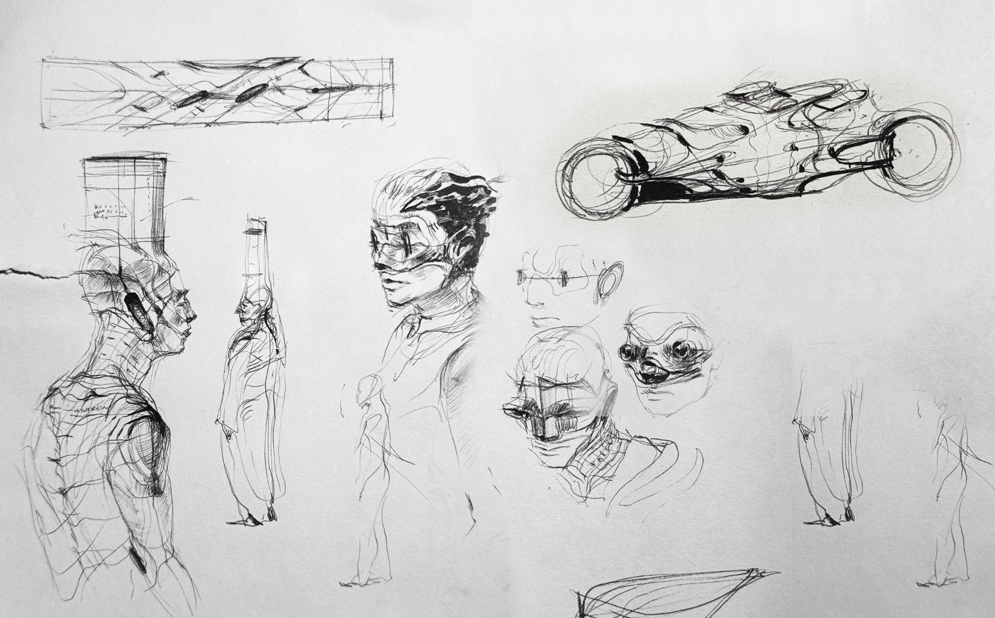 Early exploration sketch sheet